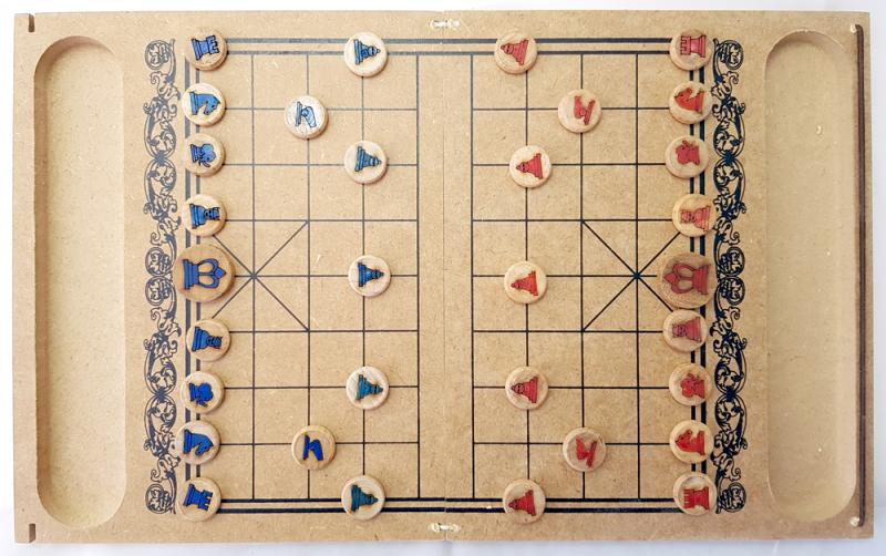 Jogo de xadrez chinês portátil jogo de tabuleiro família xiangqi