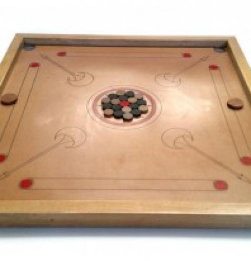 Jogo de tabuleiro profissional Carrom indoor - 20 mm tamanho